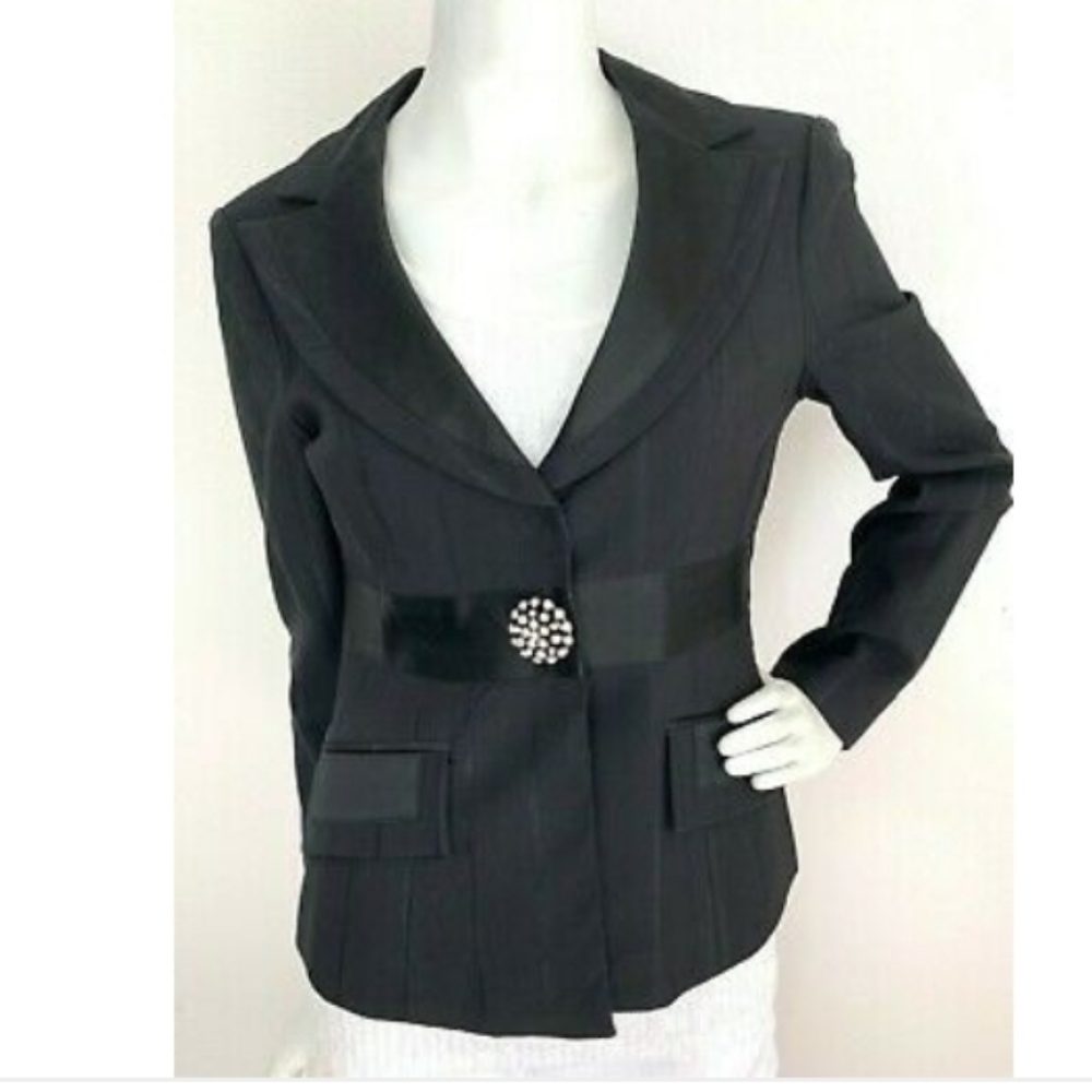 Nanette Lepore Satin Tuxedo Blazer
